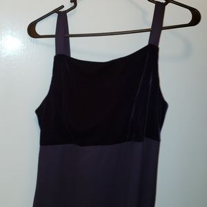 EUC Navy Blue Velvet & Chiffon